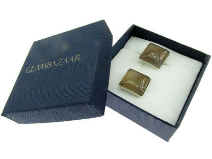 Butoni camasa patrati agat gri natural 16 MM - GlamBazaar.ro