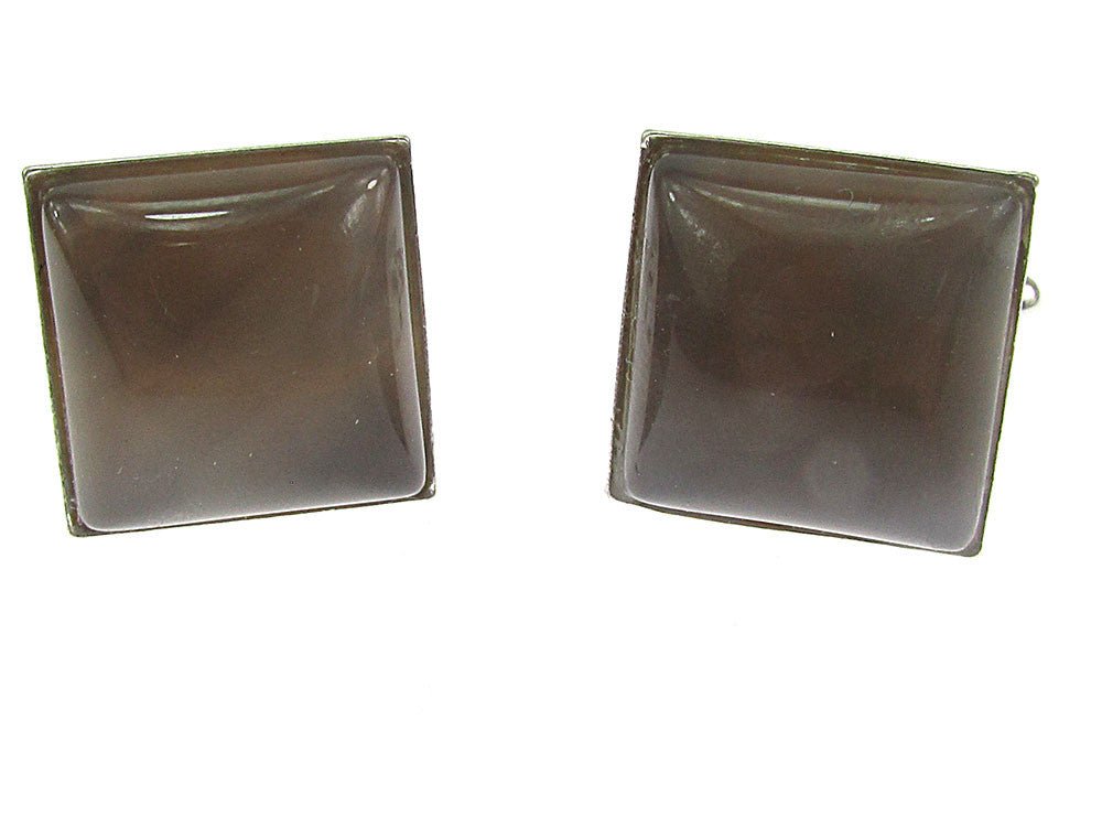 Butoni camasa patrati agat gri natural 16 MM - GlamBazaar.ro