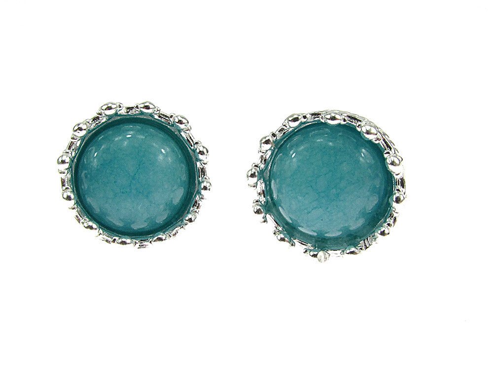 Cercei argint coroana angelit natural 8 MM - GlamBazaar.ro
