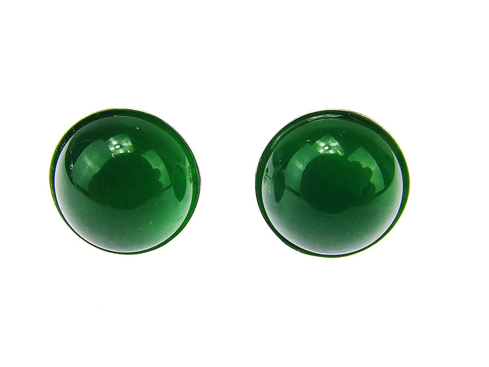 Cercei argint cu agate verzi 10 MM