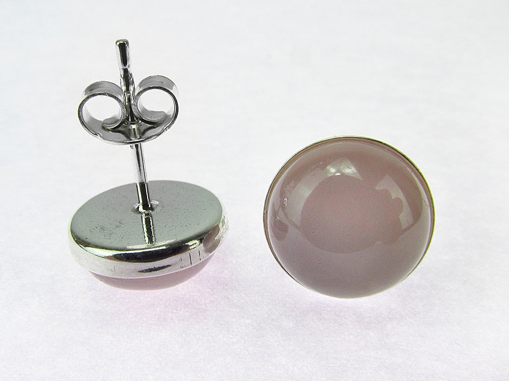 Cercei argint cu calcedonie 10 MM