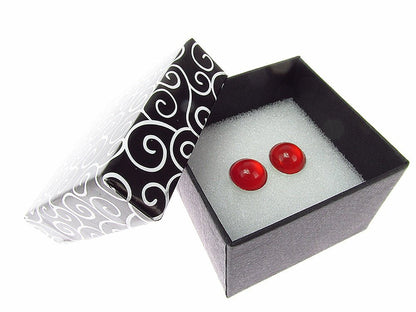 Cercei argint cu carneol 10 MM - GlamBazaar.ro