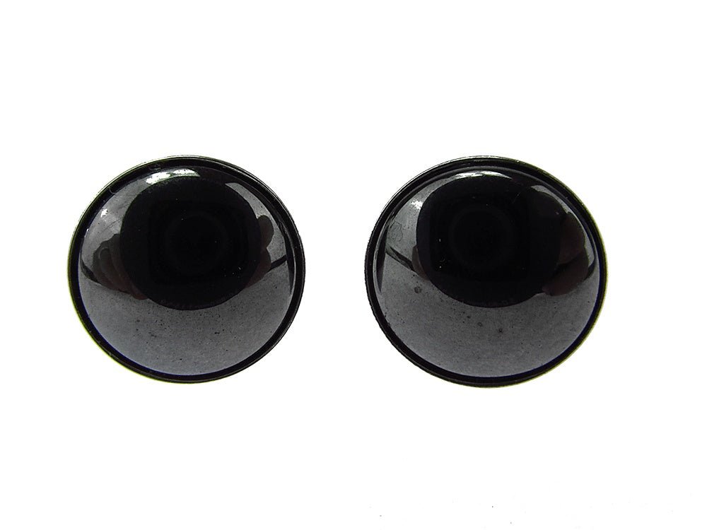 Cercei argint cu hematit 10 MM - GlamBazaar.ro