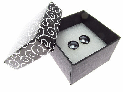 Cercei argint cu hematit 10 MM - GlamBazaar.ro