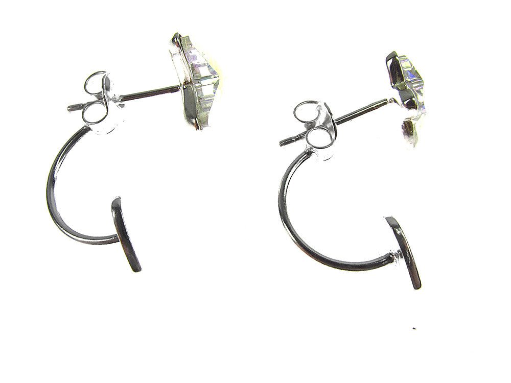 Cercei argint Double Glam fluture si inimioara - GlamBazaar.ro