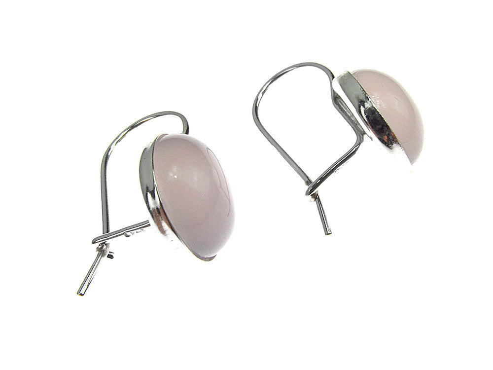 Cercei argint model clasic cu calcedonie 10 MM
