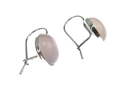 Cercei argint model clasic cu calcedonie 10 MM
