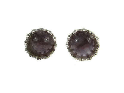 Cercei argint model coroana cu ametist - GlamBazaar.ro