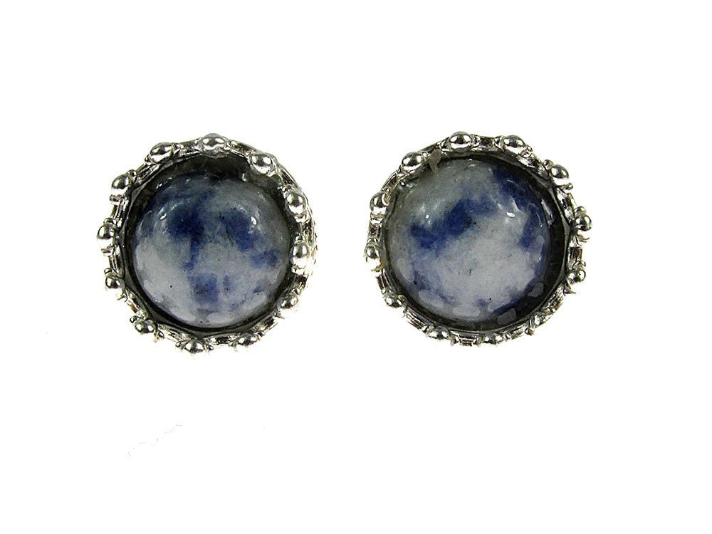 Cercei argint model coroana cu sodalit - GlamBazaar.ro