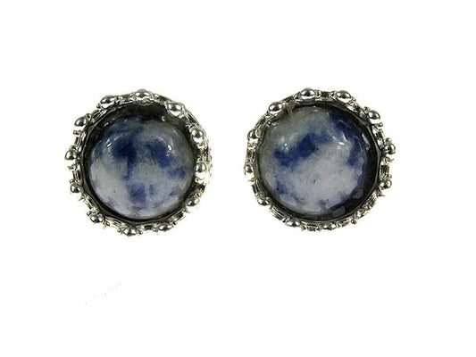 Cercei argint model coroana cu sodalit - GlamBazaar.ro