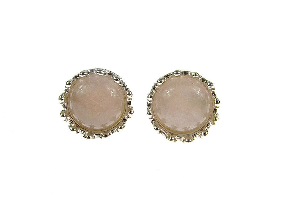 Cercei argint model coroana cuart roz - GlamBazaar.ro