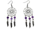 Cercei candelabru Dreamcatcher cu ametist fatetat - GlamBazaar.ro