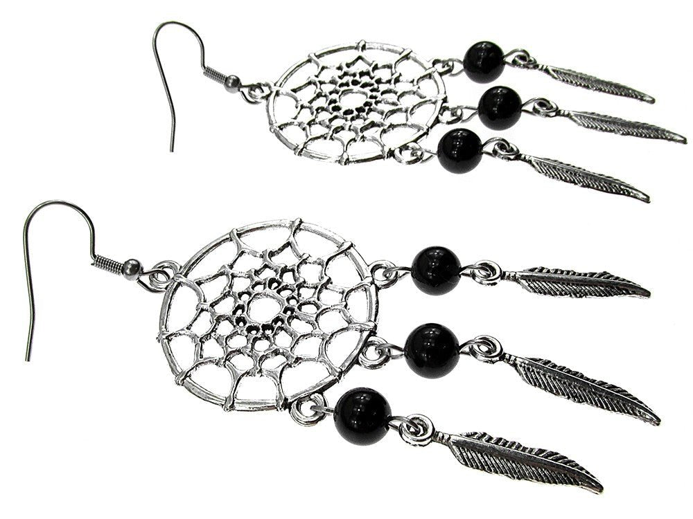 Cercei candelabru Dreamcatcher cu onix natural - GlamBazaar.ro