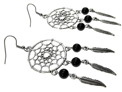 Cercei candelabru Dreamcatcher cu onix natural - GlamBazaar.ro