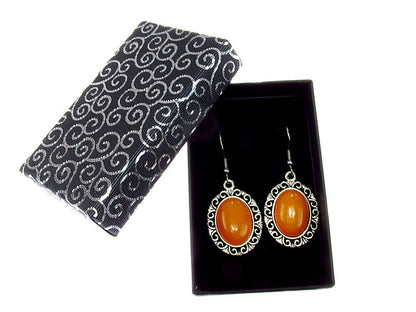 Cercei candelabru filigran cu jad galben - GlamBazaar.ro