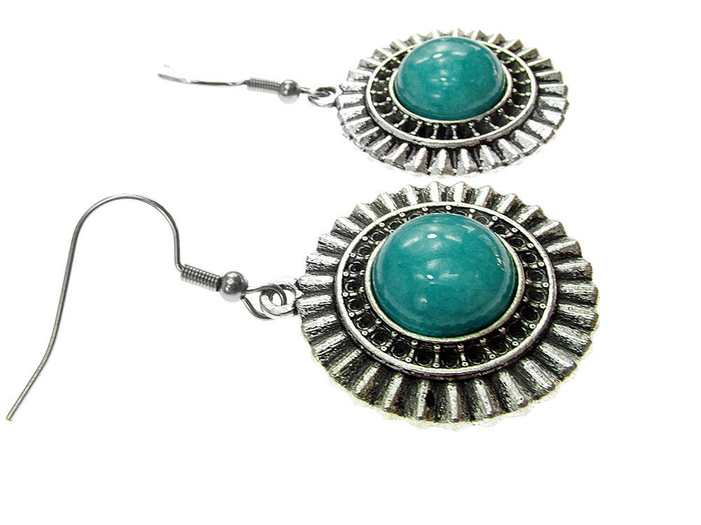 Cercei candelabru model raze cu angelit natural - GlamBazaar.ro