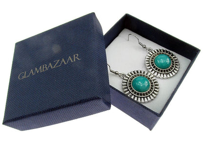 Cercei candelabru model raze cu angelit natural - GlamBazaar.ro