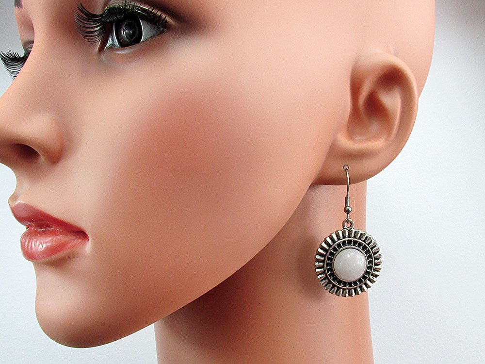 Cercei candelabru model raze cu cuart roz natural - GlamBazaar.ro