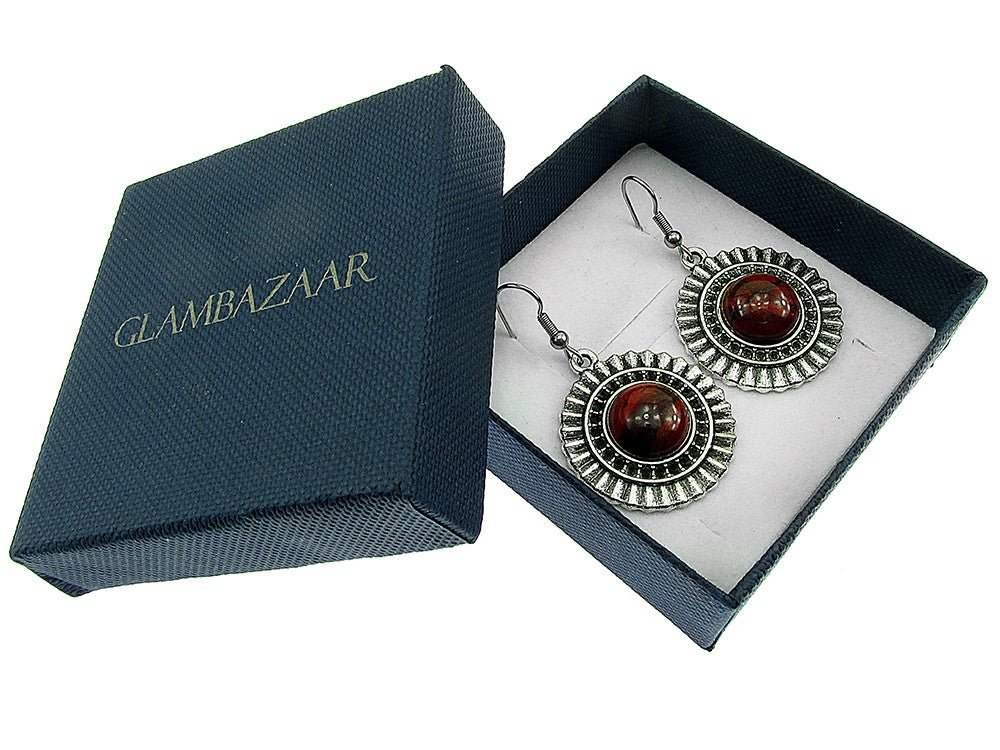 Cercei candelabru model raze cu jasp Moakit - GlamBazaar.ro