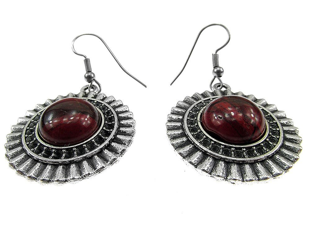 Cercei candelabru model raze cu jasp Moakit - GlamBazaar.ro