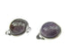 Cercei clips inox cu ametist natural 12 MM - GlamBazaar.ro