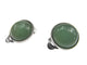 Cercei clips inox cu aventurin verde natural 12 MM - GlamBazaar.ro