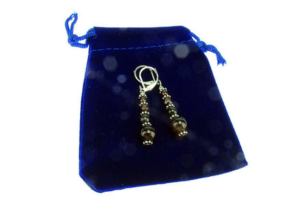 Cercei lungi cu granate - GlamBazaar.ro