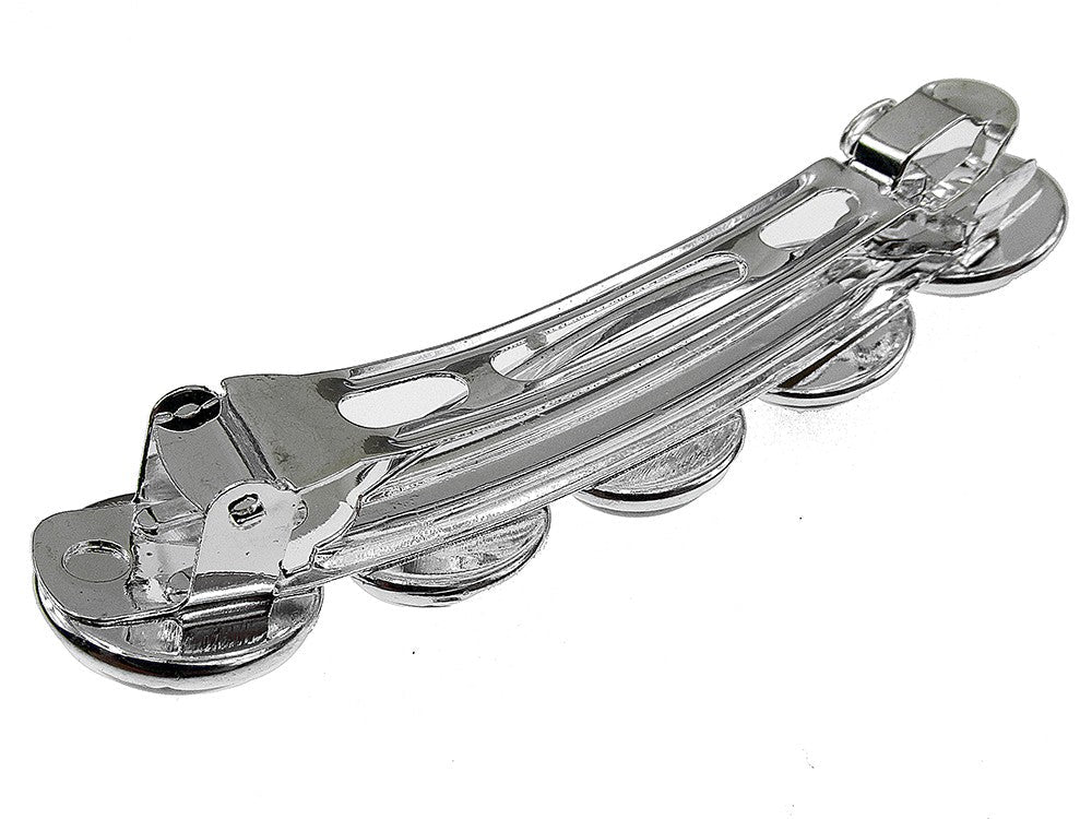 Clama de par cu jad galben si onix - GlamBazaar.ro