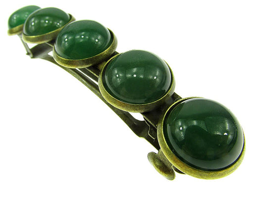 Clama de par vintage cu agate verzi - GlamBazaar.ro