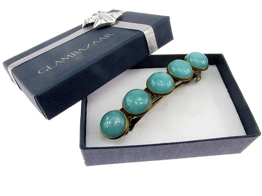 Clama de par vintage cu angelit - GlamBazaar.ro