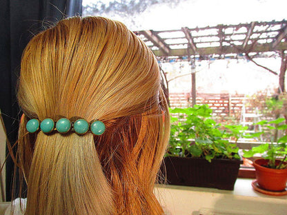 Clama de par vintage cu angelit - GlamBazaar.ro