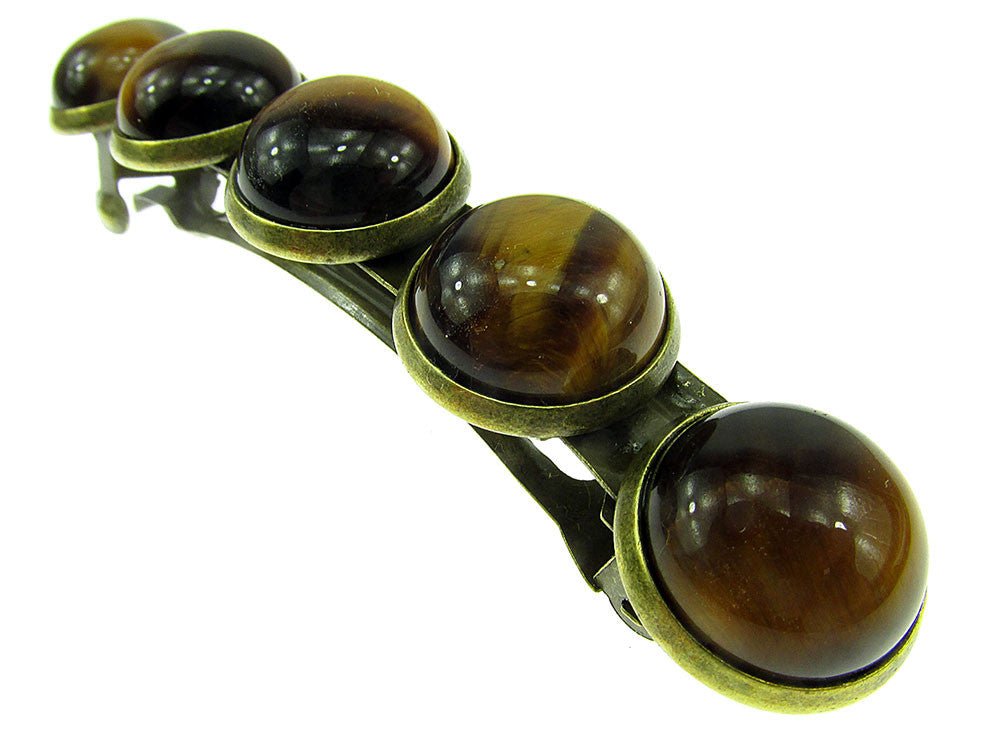 Clama de par vintage cu ochi de tigru - GlamBazaar.ro