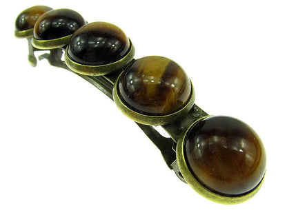 Clama de par vintage cu ochi de tigru - GlamBazaar.ro