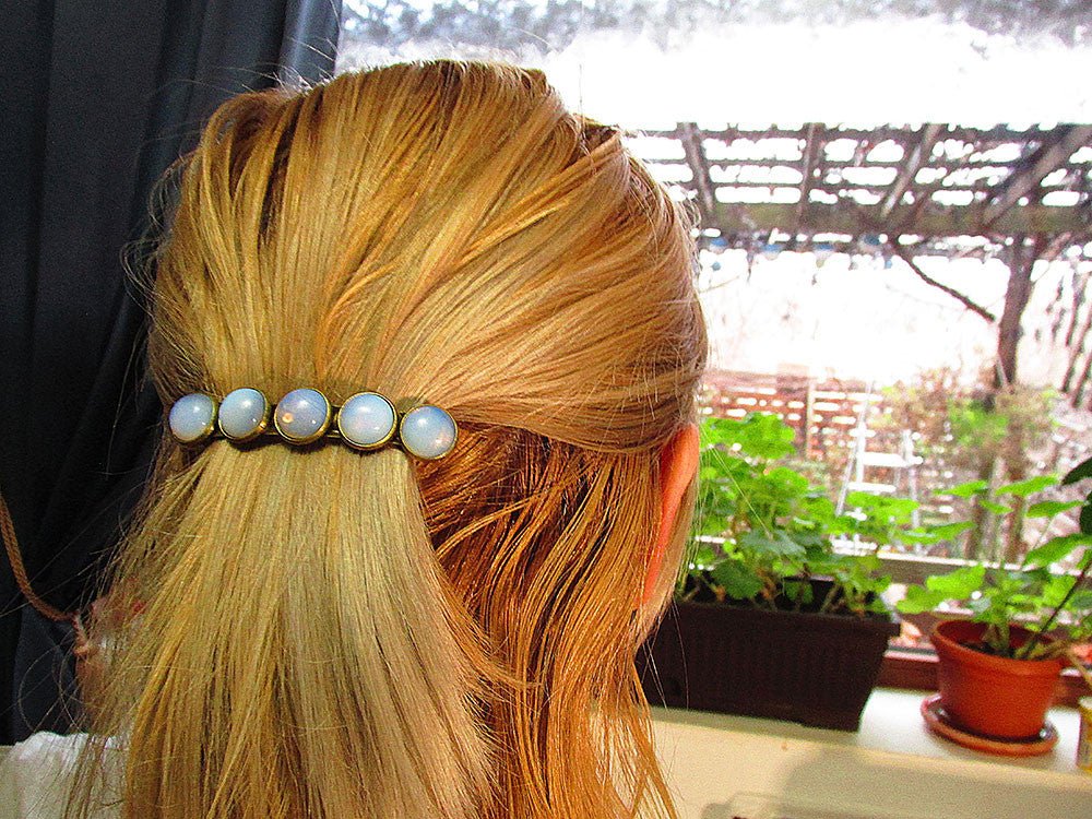 Clama de par vintage cu opalit - GlamBazaar.ro