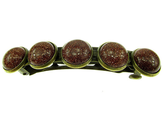 Clama de par vintage cu piatra soarelui maro - GlamBazaar.ro