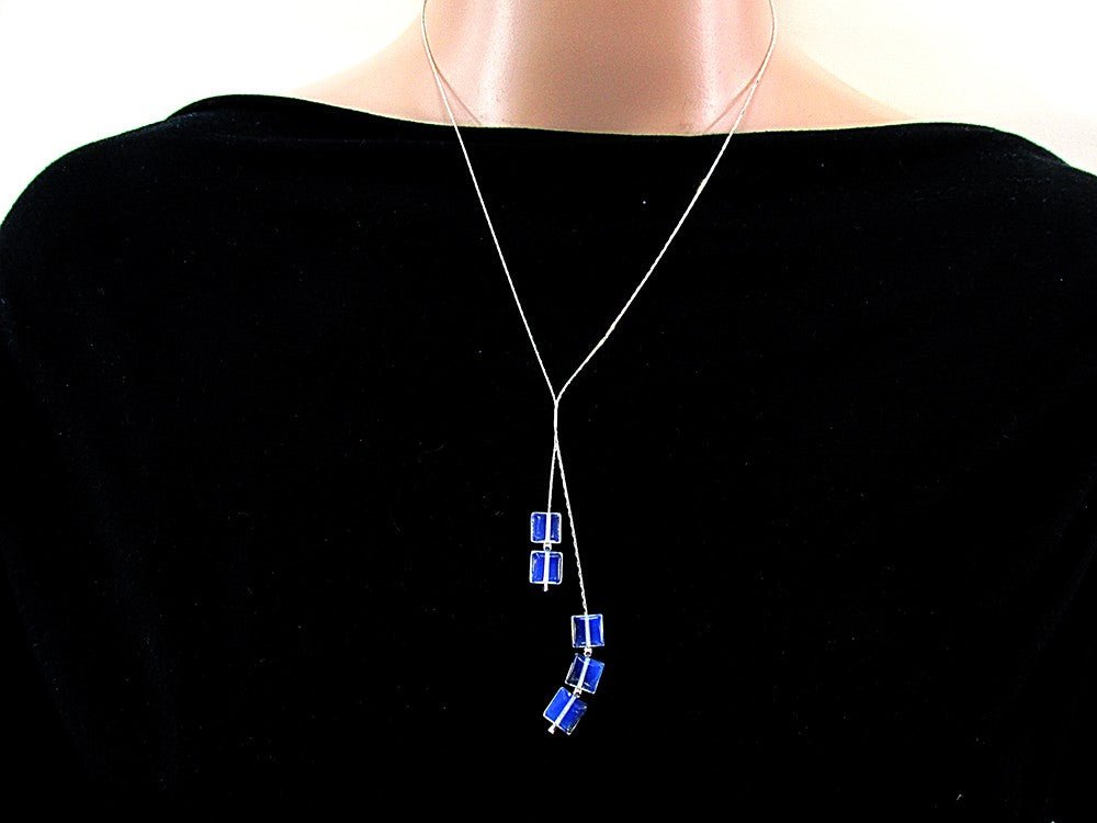 Colier argint asimetric cu opalit - GlamBazaar.ro