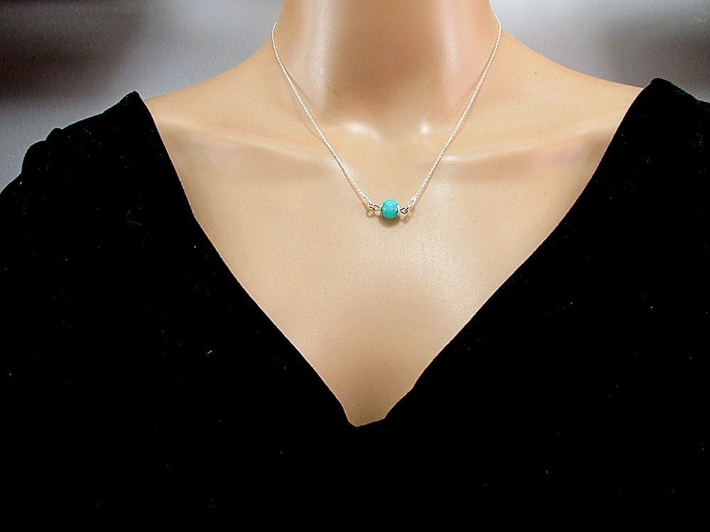 Colier argint cu amazonit natural - GlamBazaar.ro