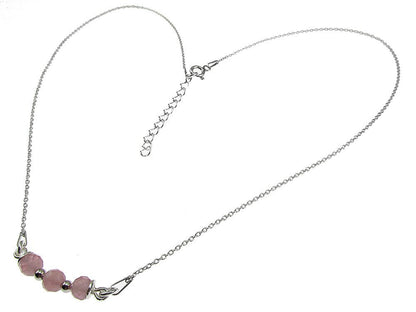 Colier argint cu turmalina roz naturala - GlamBazaar.ro