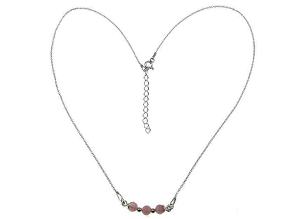 Colier argint cu turmalina roz naturala - GlamBazaar.ro
