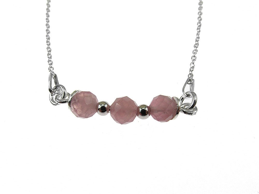 Colier argint cu turmalina roz naturala - GlamBazaar.ro