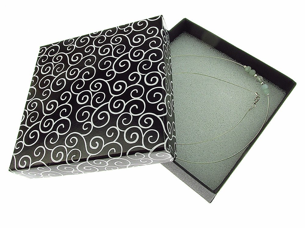 Colier fir argint cu acvamarin si topaz - GlamBazaar.ro