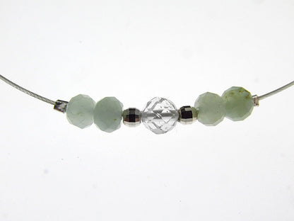 Colier fir argint cu acvamarin si topaz - GlamBazaar.ro