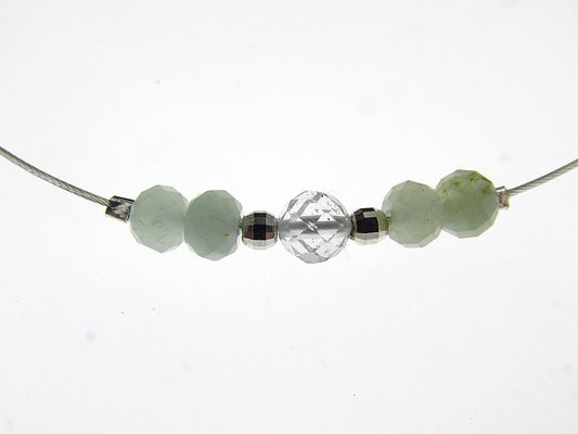 Colier fir argint cu acvamarin si topaz - GlamBazaar.ro