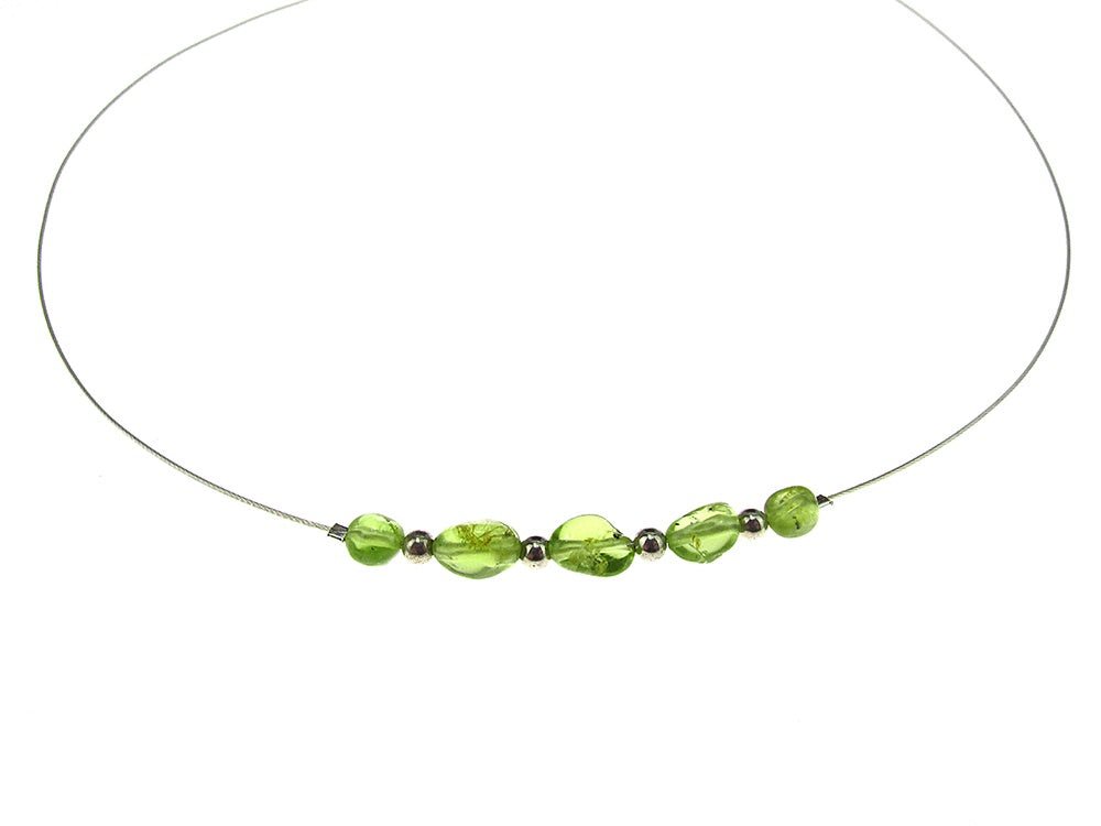 Colier fir argint cu peridot - GlamBazaar.ro