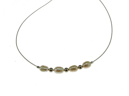 Colier fir argint cu perle de cultura - GlamBazaar.ro