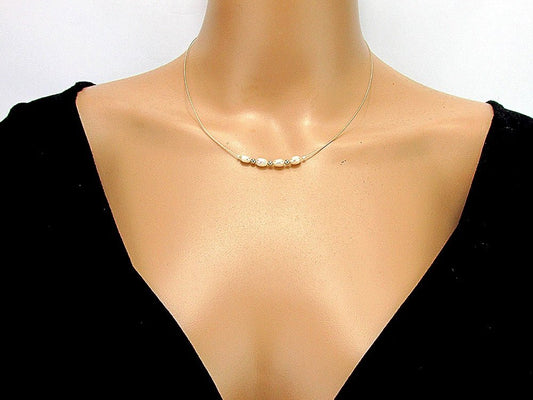 Colier fir argint cu perle de cultura - GlamBazaar.ro