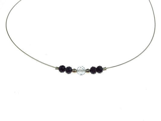 Colier fir argint cu safir si topaz - GlamBazaar.ro