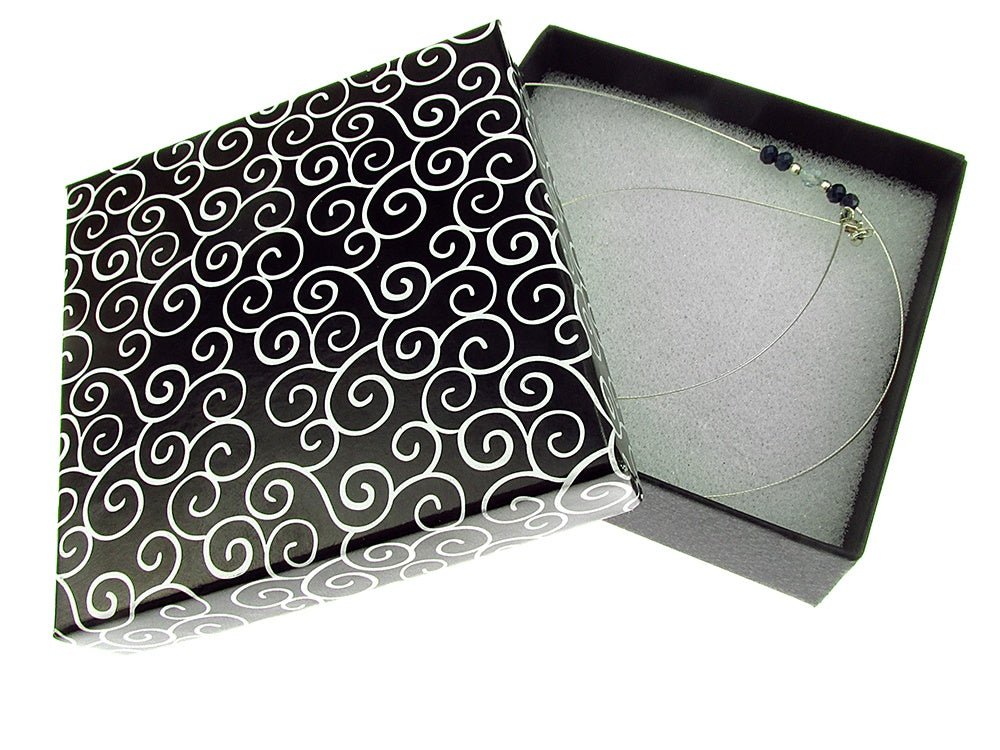 Colier fir argint cu safir si topaz - GlamBazaar.ro