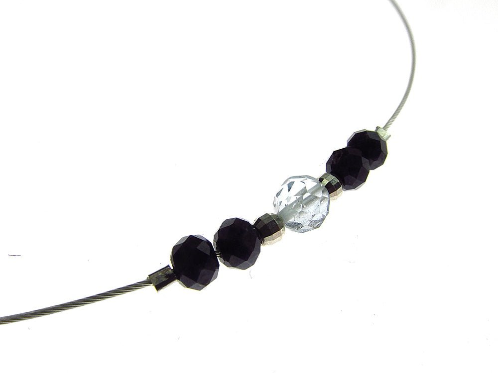 Colier fir argint cu safir si topaz - GlamBazaar.ro