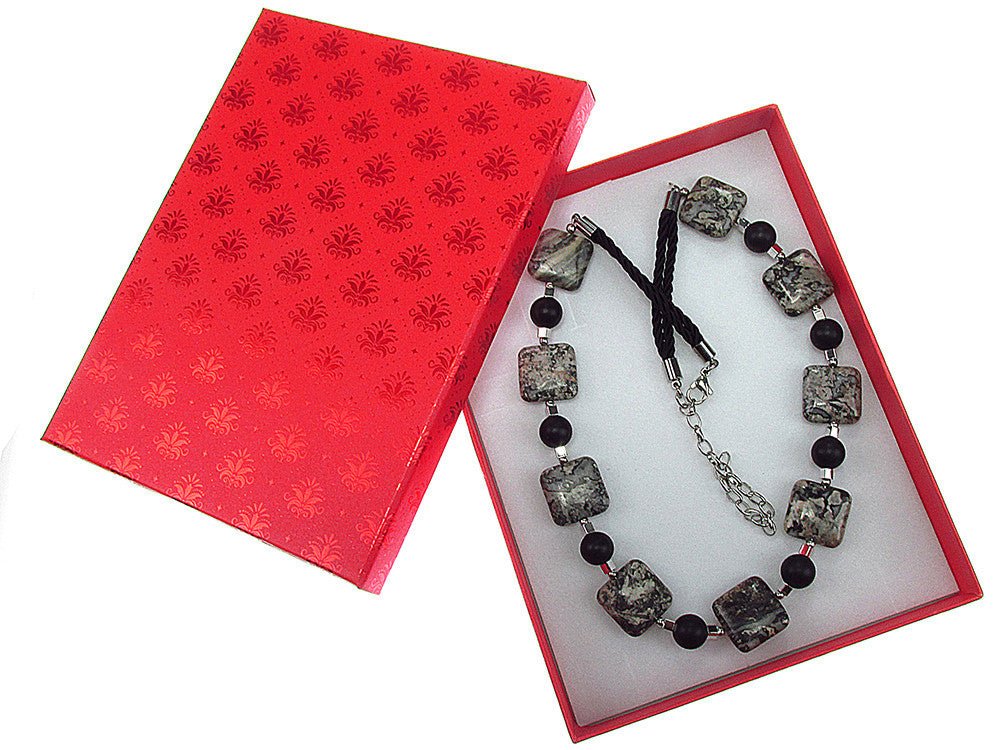 Colier Moon cu agate si onix - GlamBazaar.ro